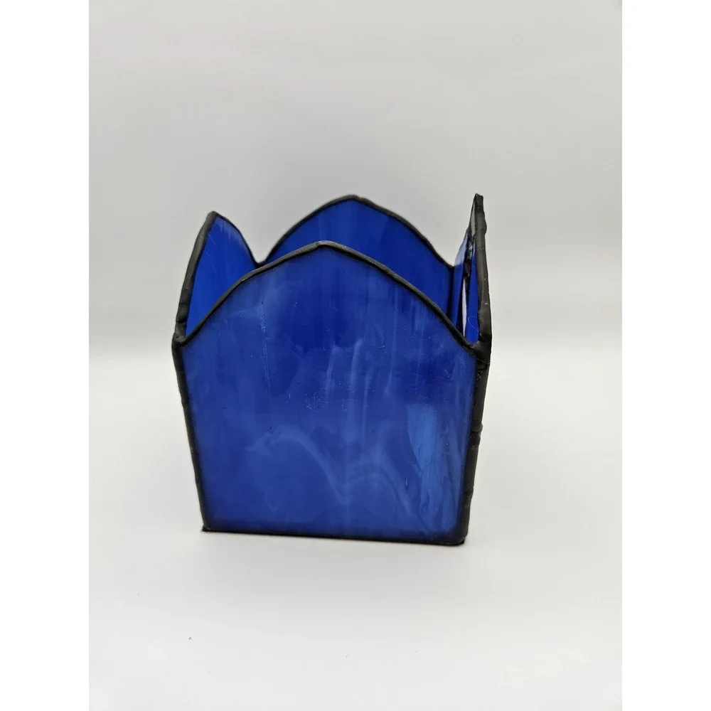 Beautiful Stained Glass Nautical Sailboat Candle Holder